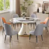 Modern and simple dining room combination solid wood multi-functional dining table and chair set, home dining room furniture complete set matching details Picture